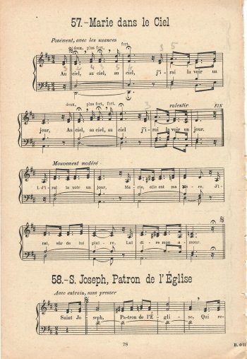 Marie dans le ciel Partition gratuite